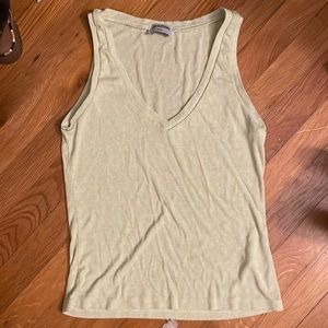 LNA Ribbed Slim V neck tank